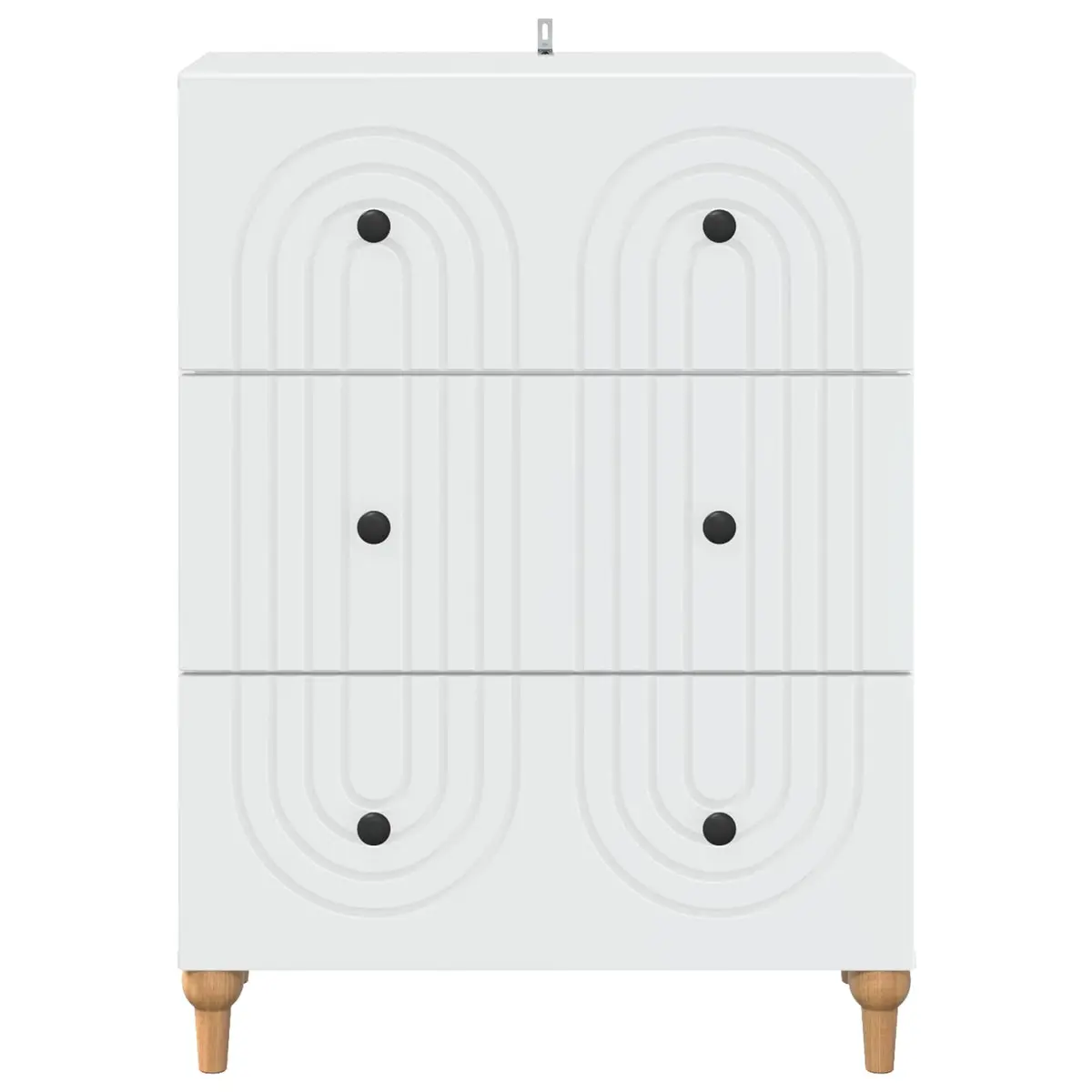 White Storage Cabinet with Smooth Drawers