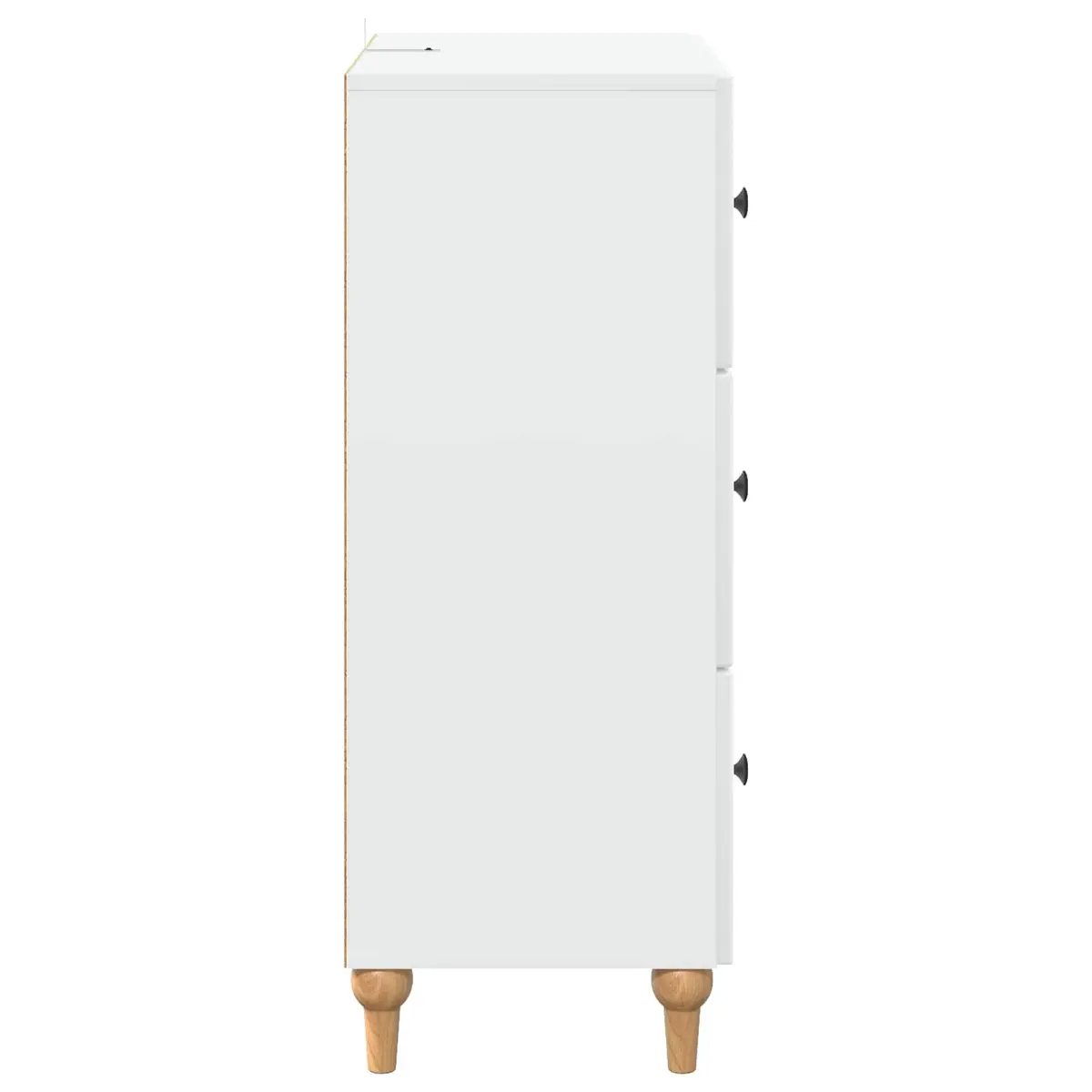 White Storage Cabinet with Smooth Drawers
