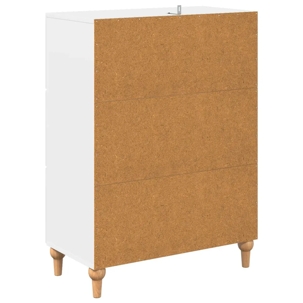 White Storage Cabinet with Smooth Drawers