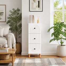 Premium White Drawer Storage Cabinet 33 x 34.5 x 90 cm
