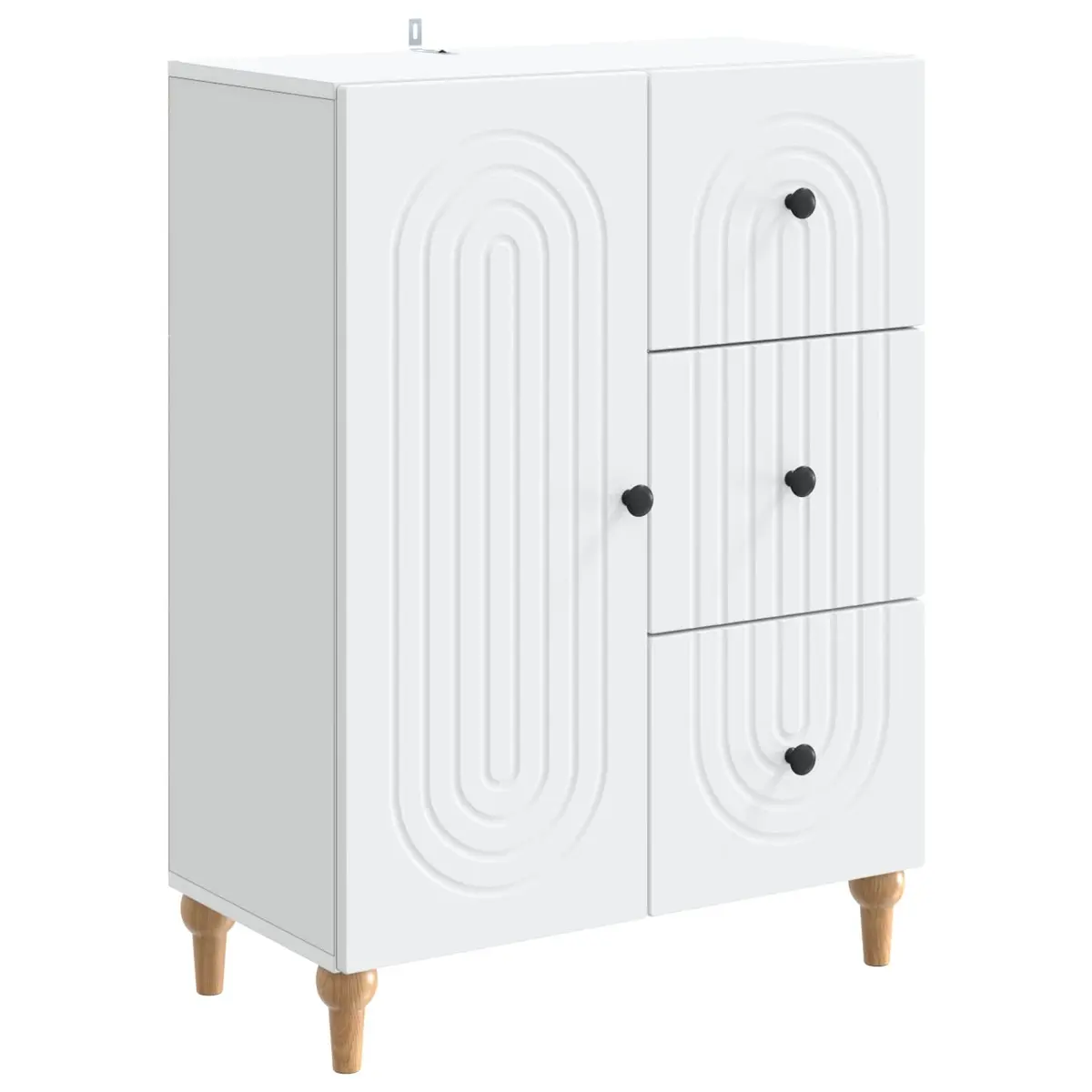 White Sideboard Storage Cabinet 66 x 34.5 x 90 cm
