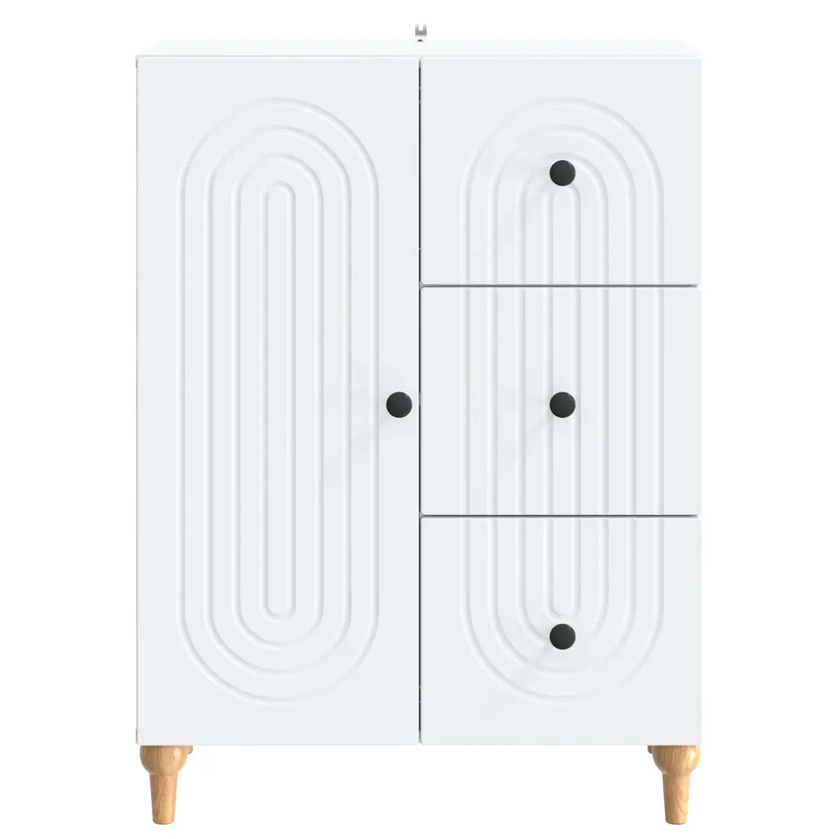 White Sideboard Storage Cabinet 66 x 34.5 x 90 cm