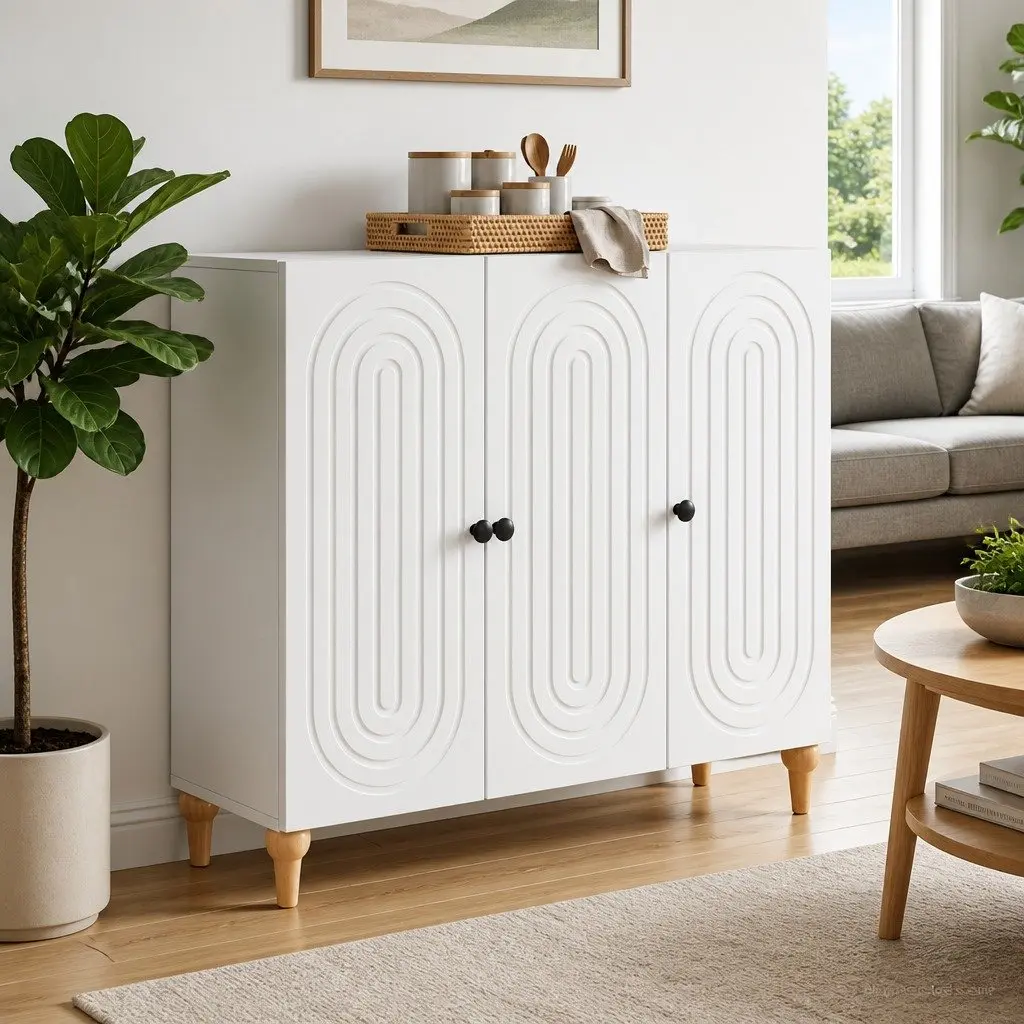 White Sideboard Cabinet for Home Storage