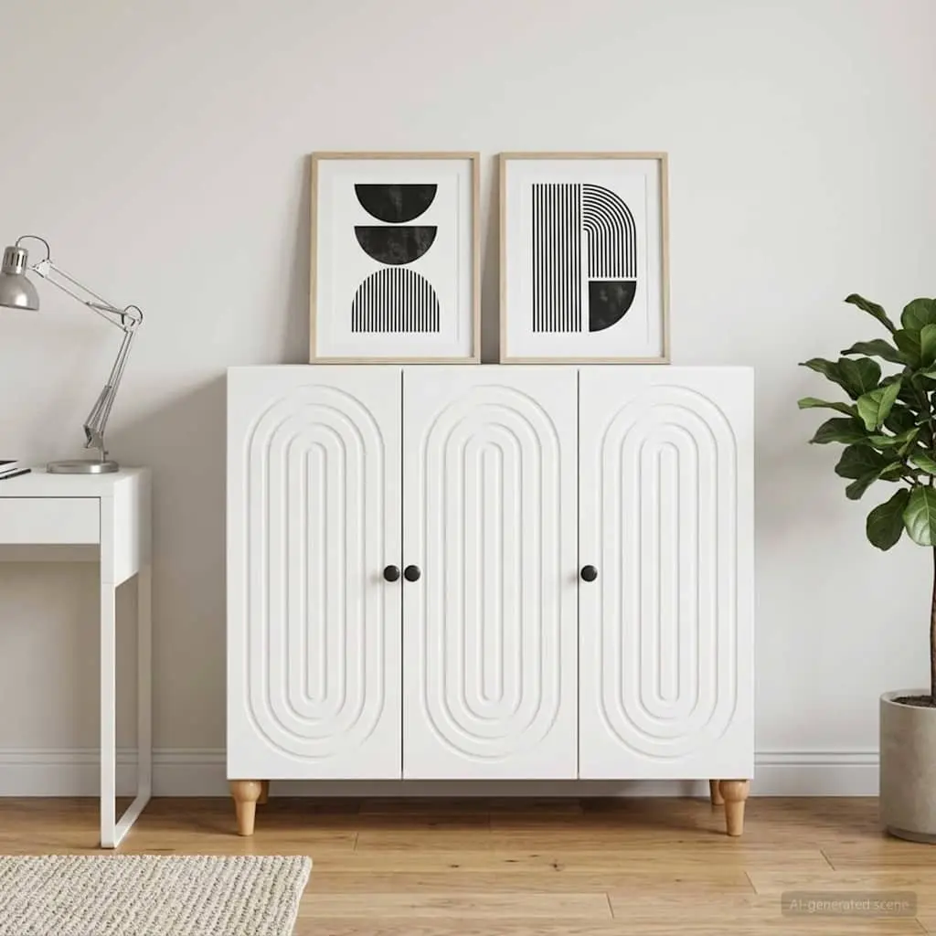 White Sideboard Cabinet for Home Storage
