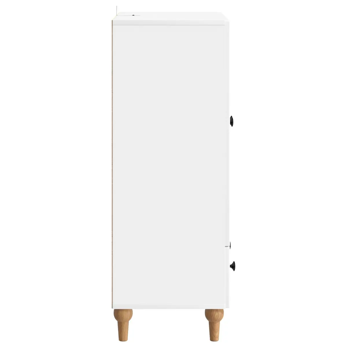 White Sideboard Modern Storage Cabinet Engineered Wood Living Room Furniture