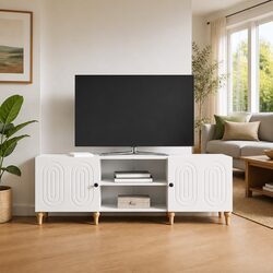 Stylish White TV Cabinet with Durable Design