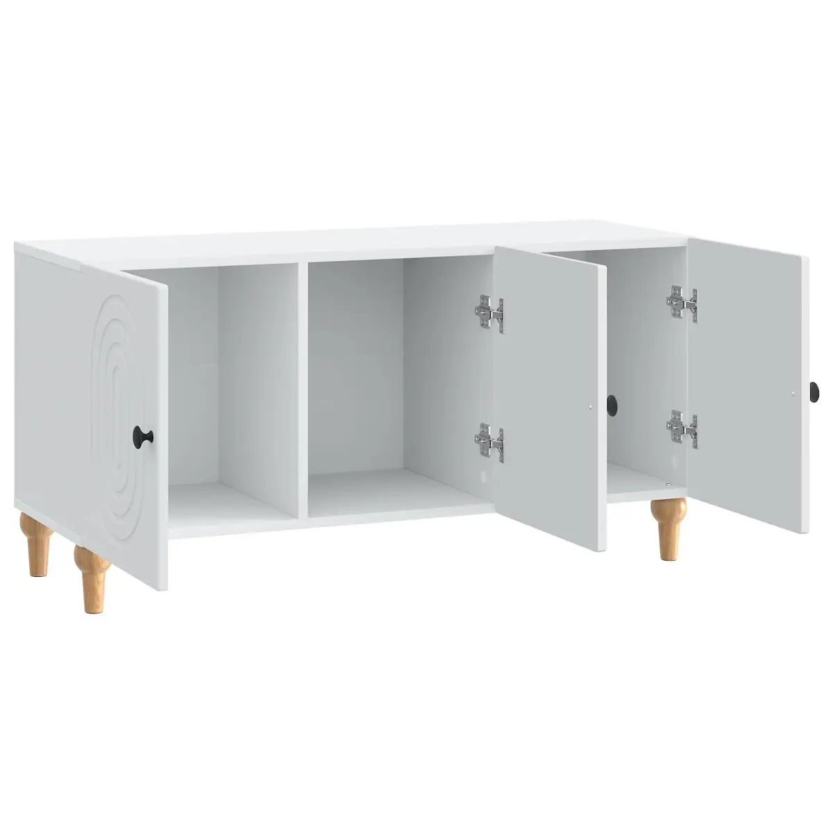 White TV Cabinet with Modern Storage Solutions