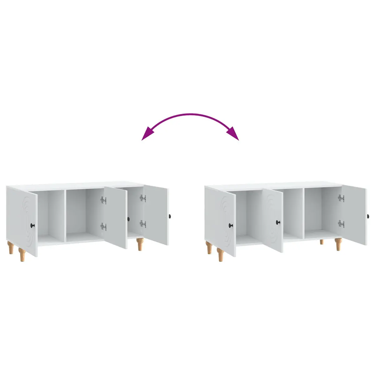 White TV Cabinet with Modern Storage Solutions
