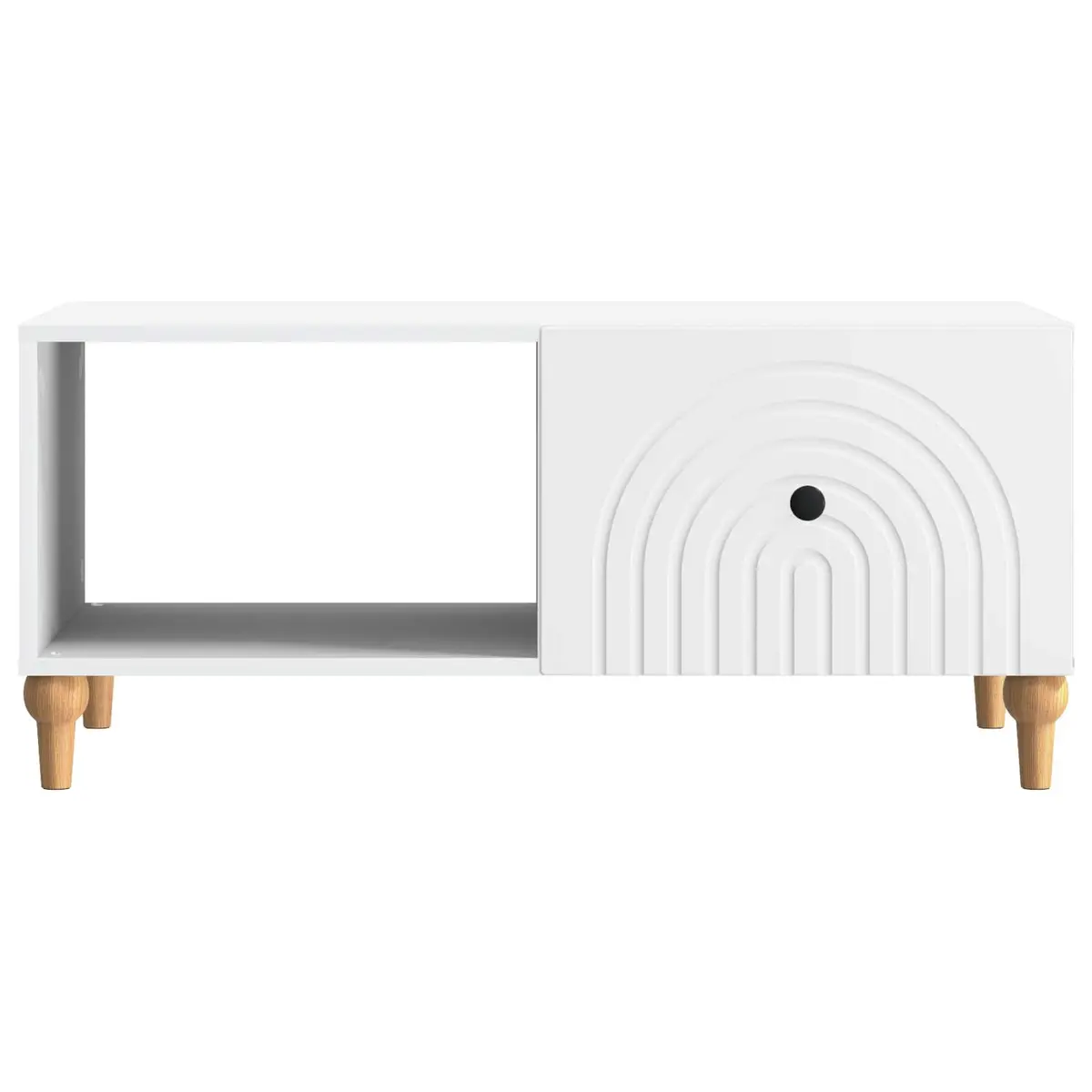White Coffee Table with Storage, 90 x 50 x 40 cm