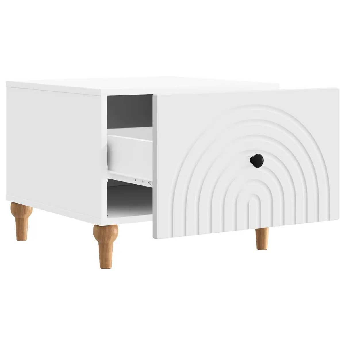 Coffee Table with Drawer in White