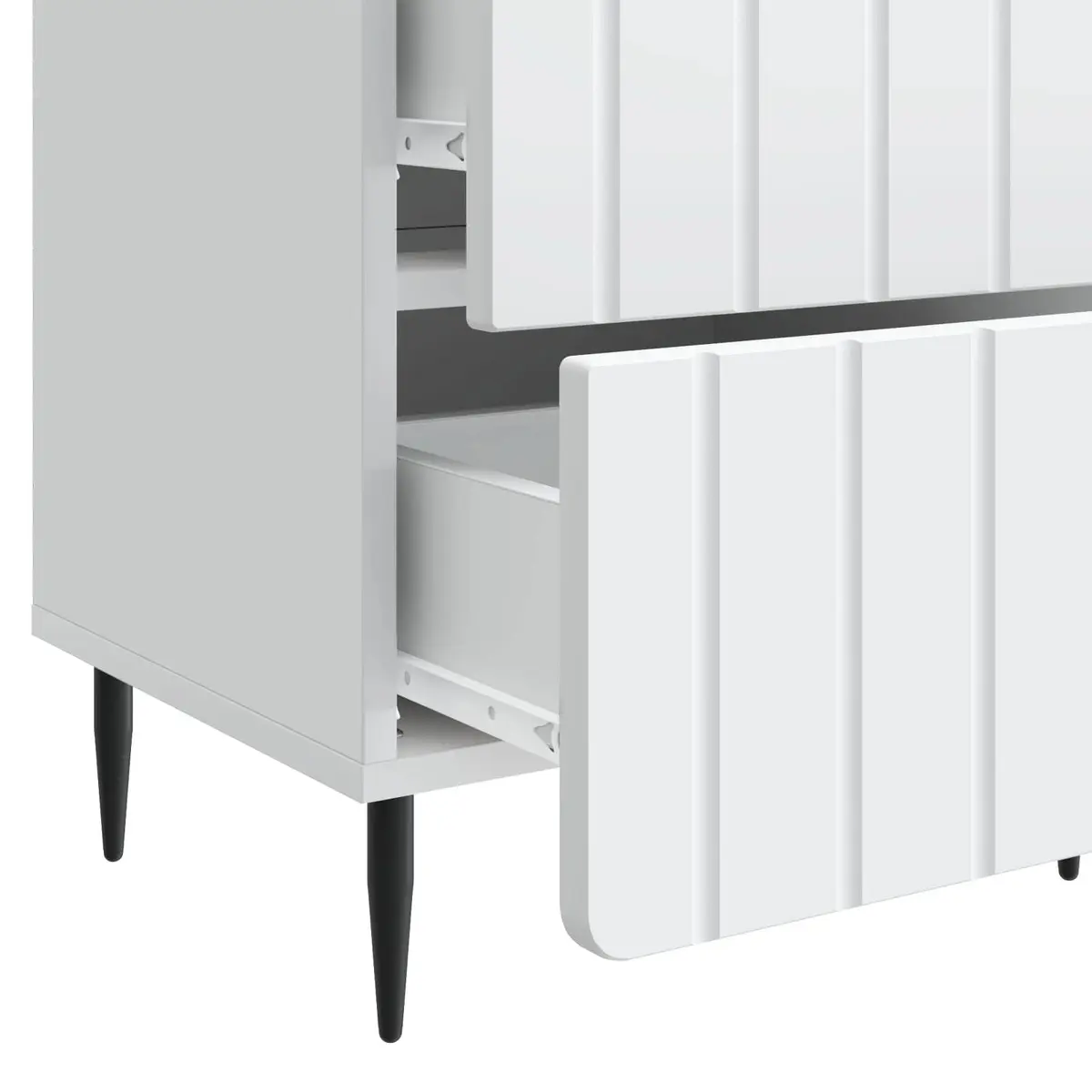 Bedside Cabinet Engineered Wood 43 x 34.5 x 49.5 cm White