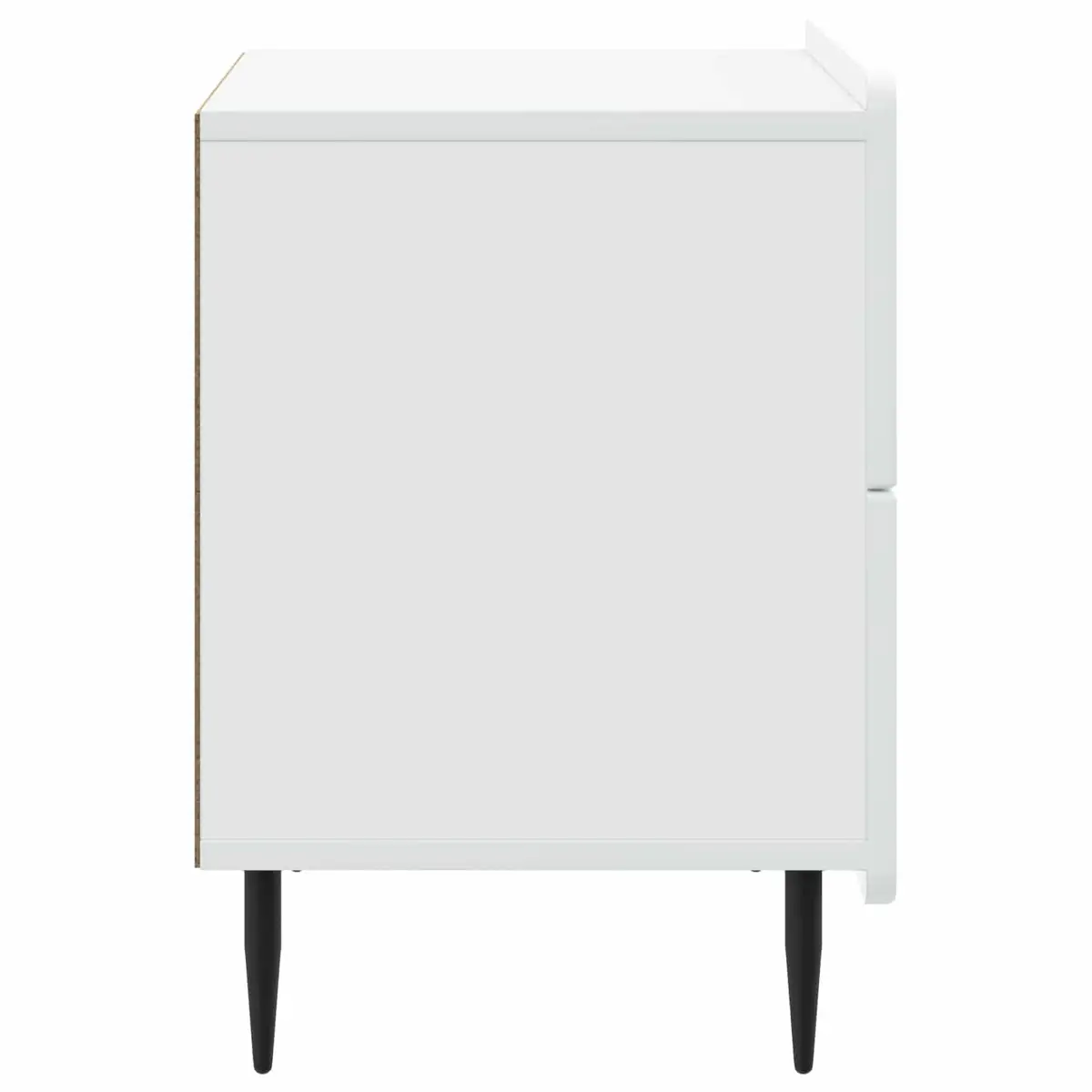 Bedside Cabinet White Modern Bedroom Storage Table Engineered Wood Nightstand