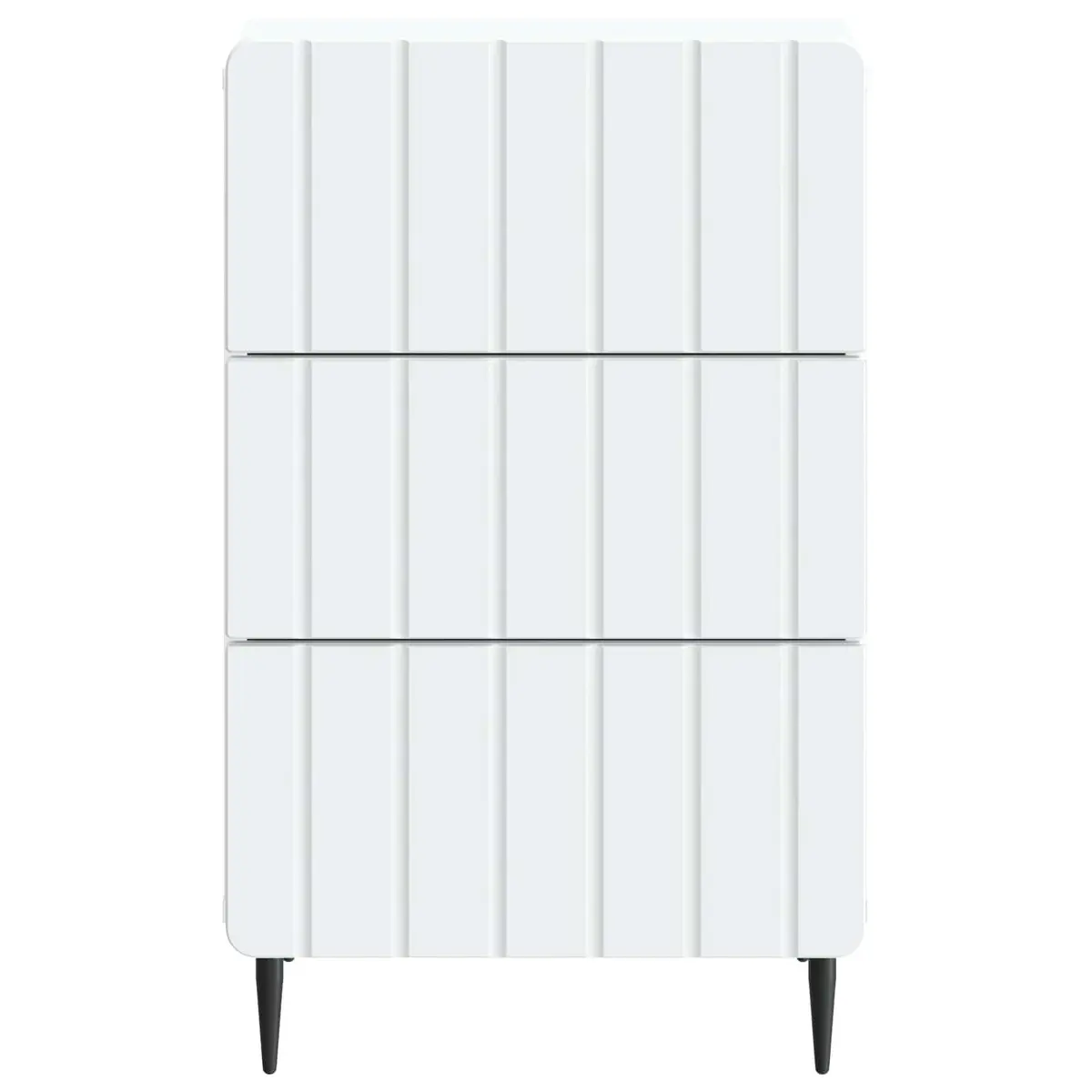 Bedside Table Engineered Wood 43 x 41 x 68 cm White