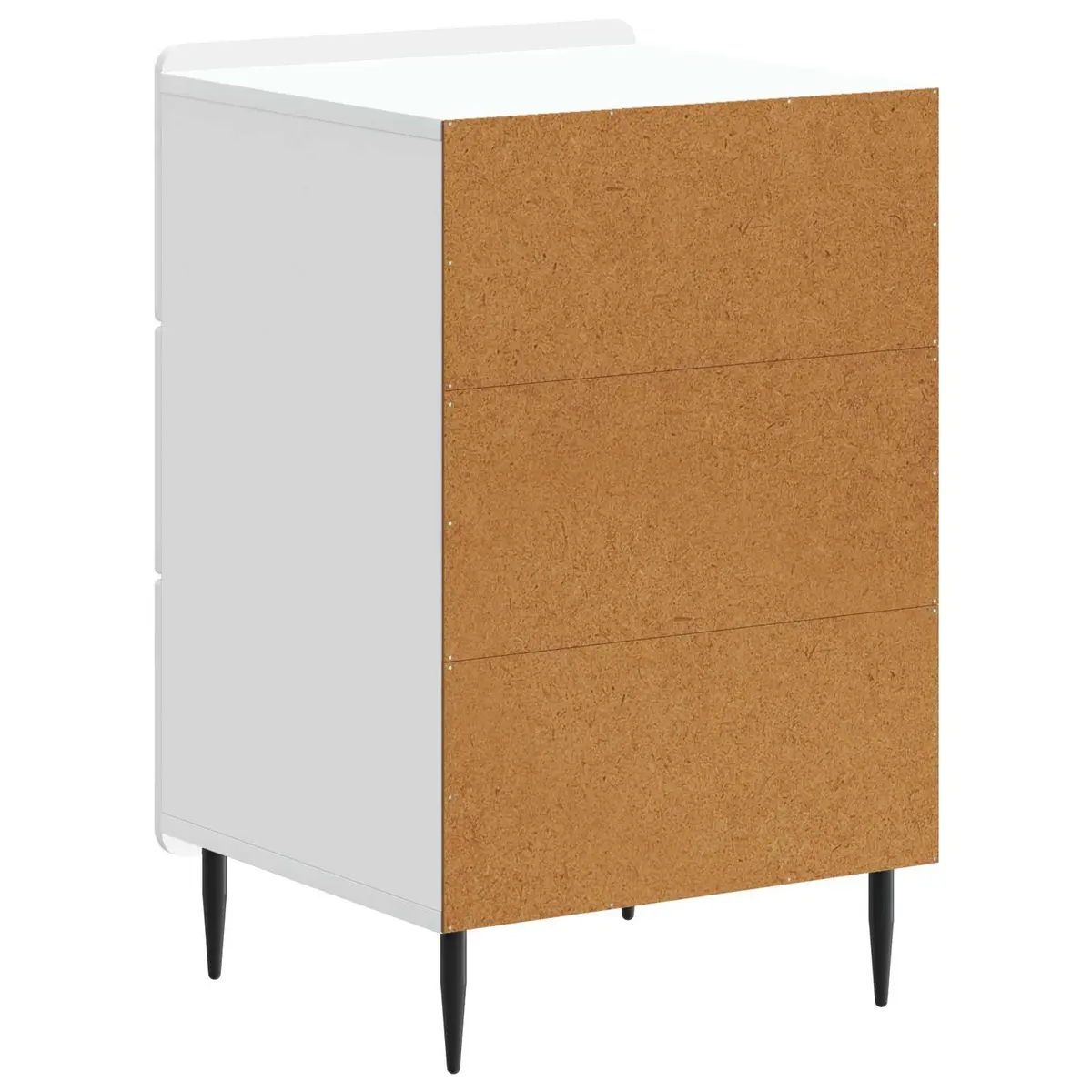 Bedside Table Engineered Wood 43 x 41 x 68 cm White