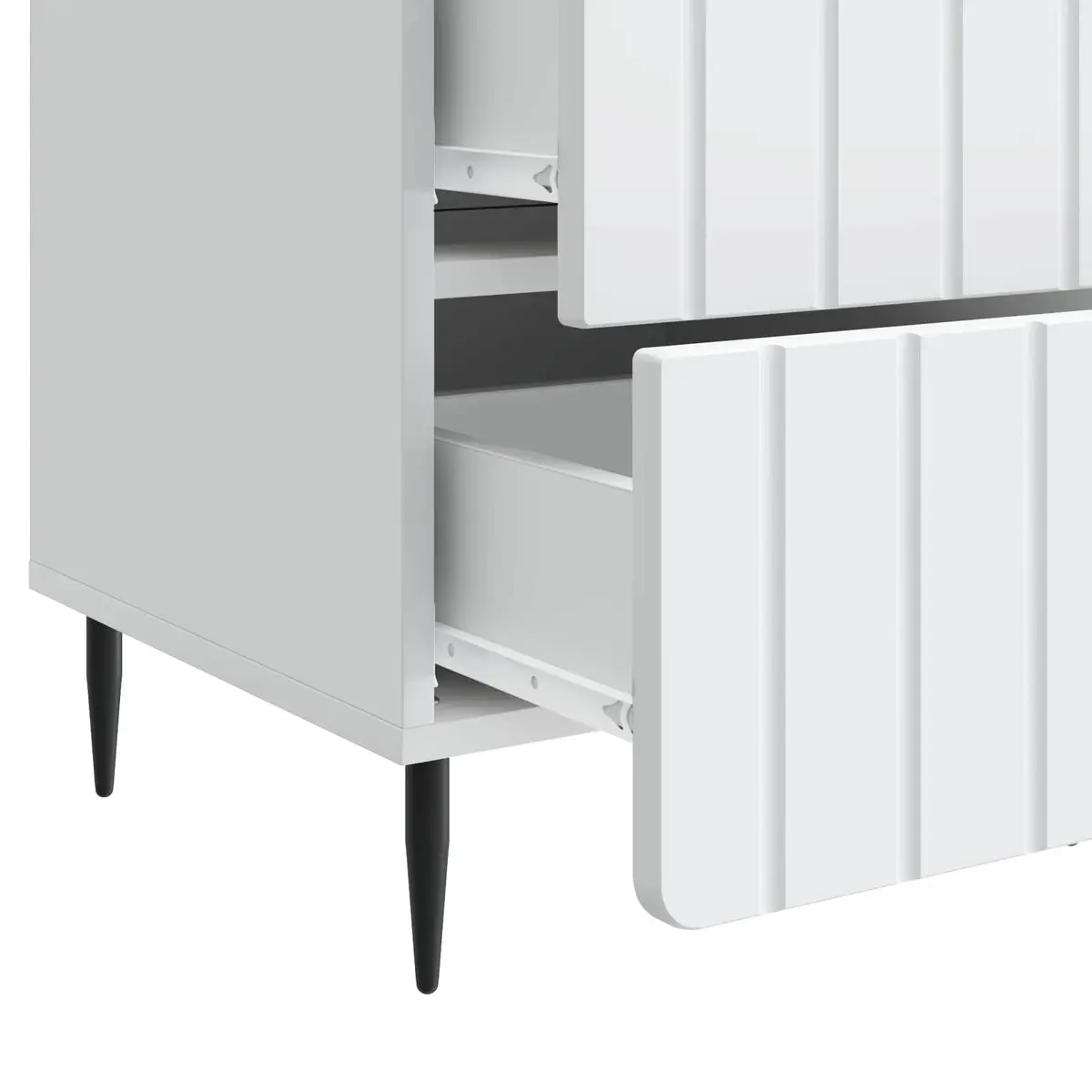 Bedside Table Engineered Wood 43 x 41 x 68 cm White