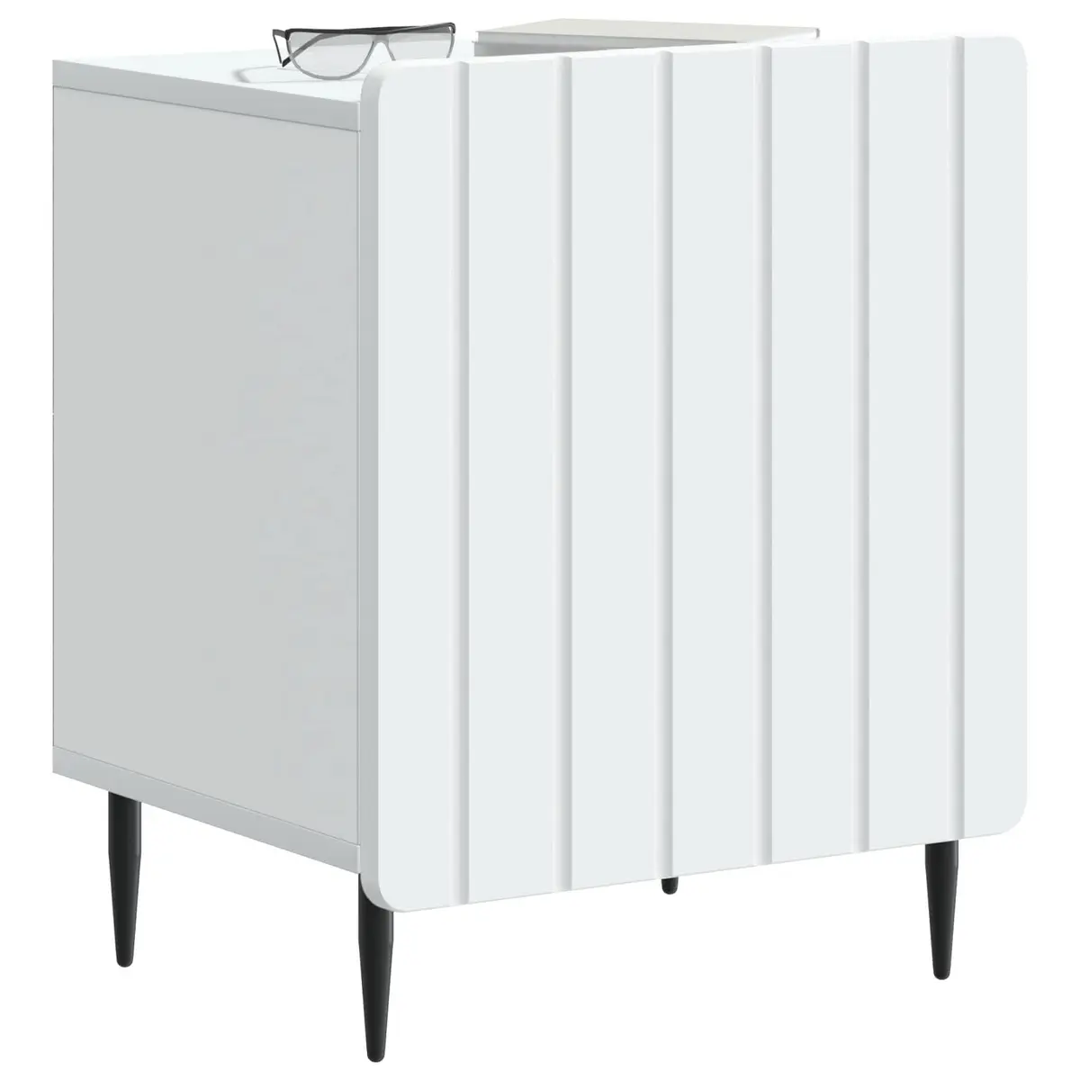 Bedside Cabinet Engineered Wood 43 x 34.5 x 52 cm White