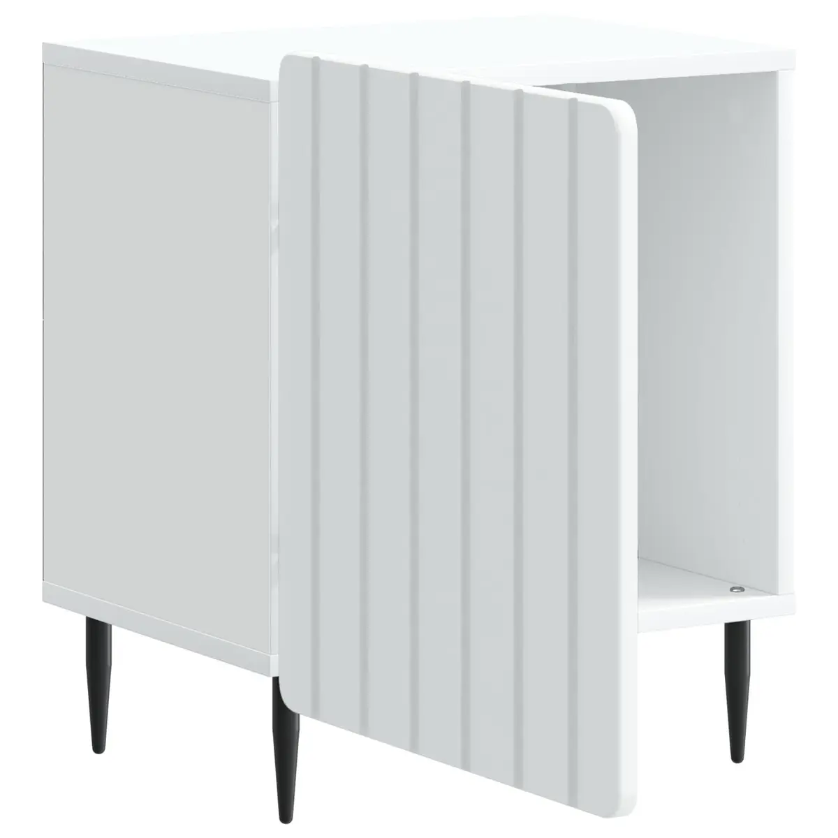 Bedside Cabinet Engineered Wood 43 x 34.5 x 52 cm White