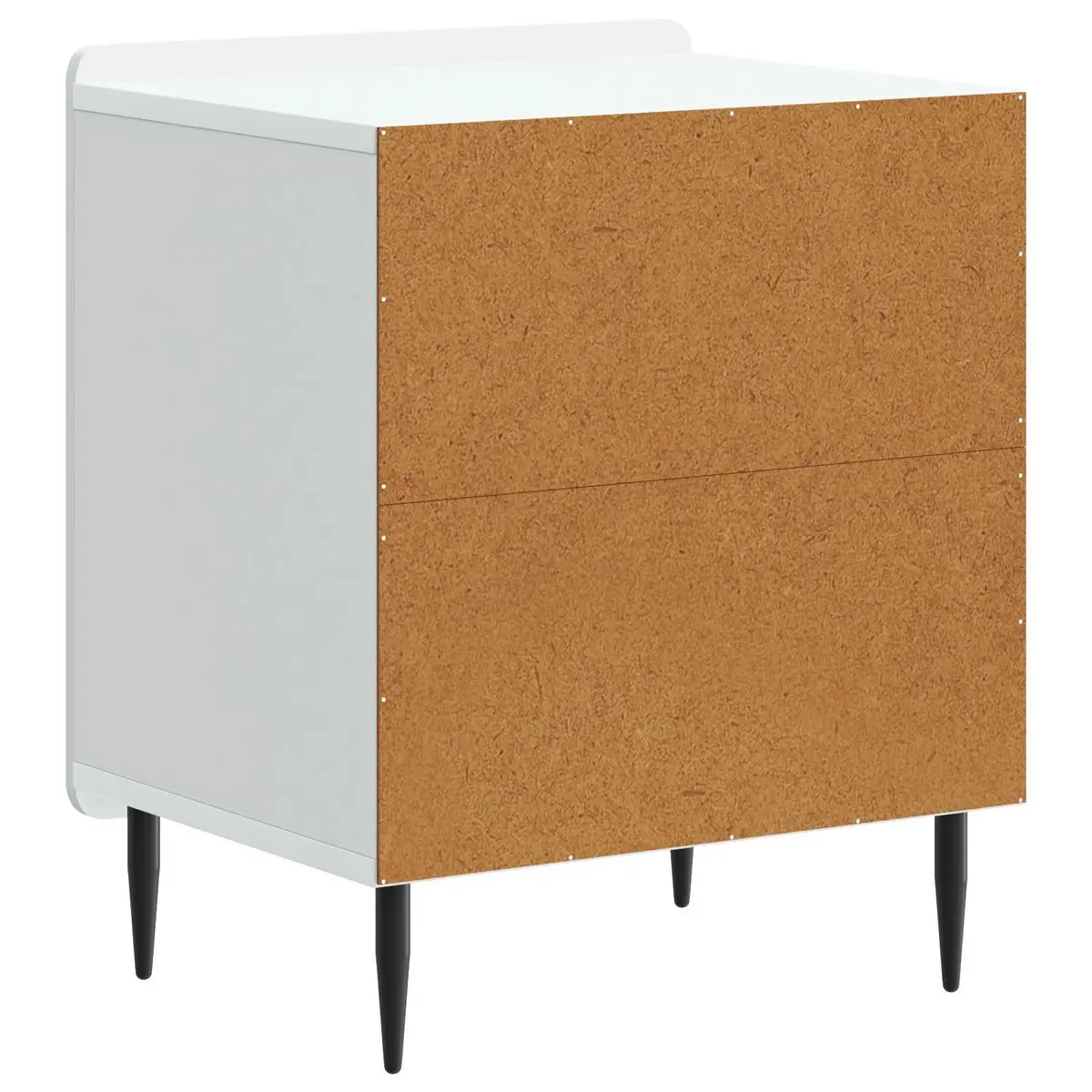 Bedside Cabinet Engineered Wood 43 x 34.5 x 52 cm White