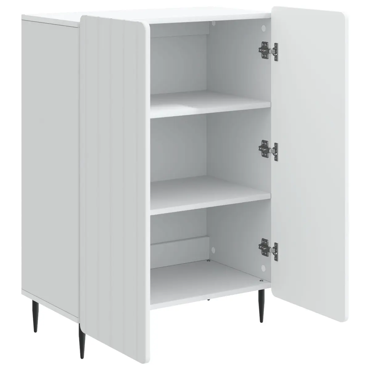 White Sideboard with Durable Build 66 x 34.5 x 92 cm