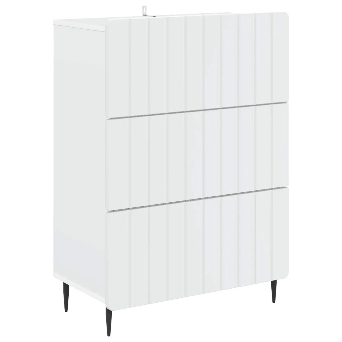 Drawer Cabinet White Storage Unit Modern Design Engineered Wood Furniture