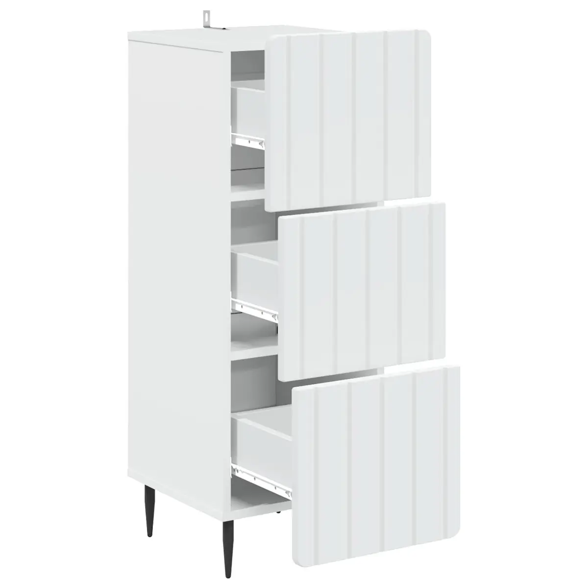 Drawer Cabinet White Storage Furniture Living Room Bedroom Engineered Wood