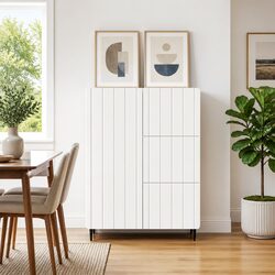 Modern Storage Cabinet for Dining and Living Rooms with Adjustable Shelves