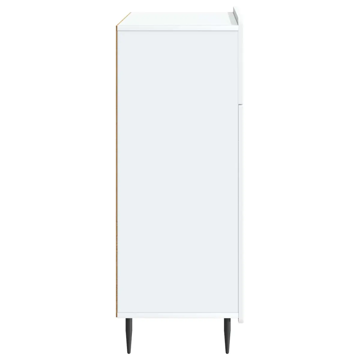 Engineered White Sideboard with Black Iron Legs