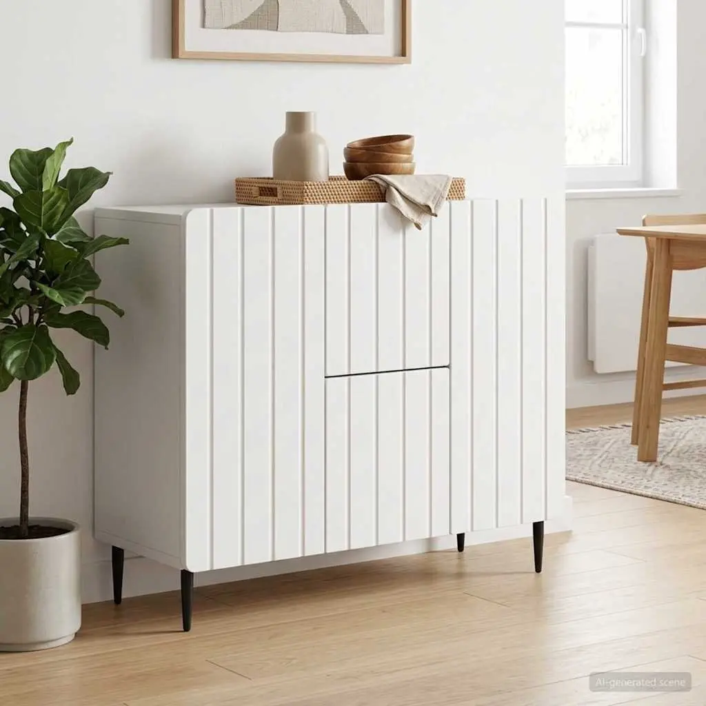 Sideboard Engineered Wood 89cm White