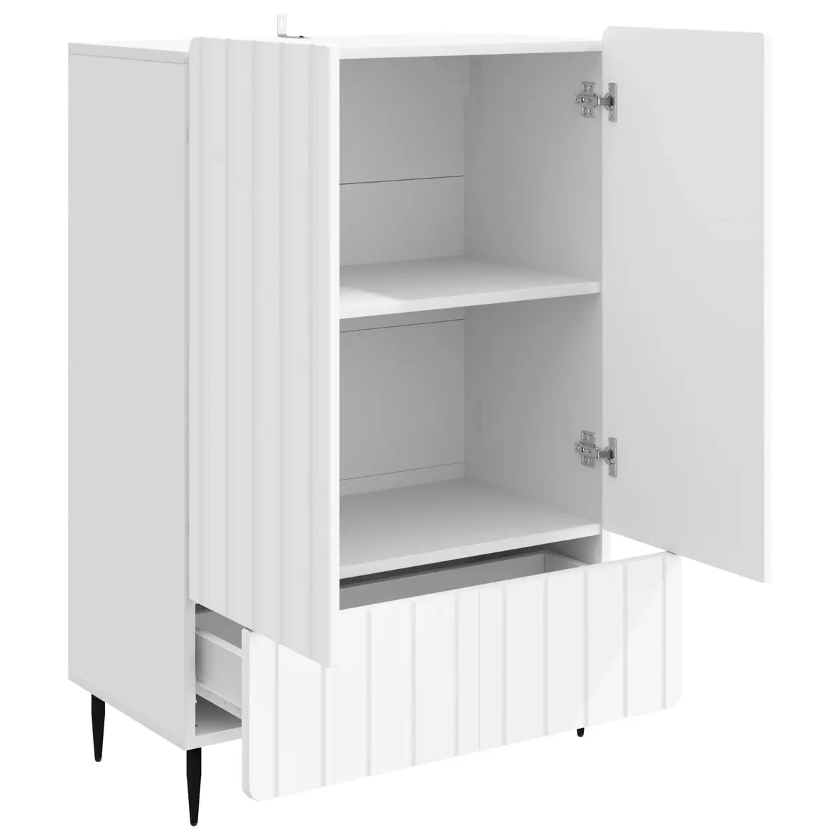 White Sideboard Storage Cabinet 66x34.5x97cm