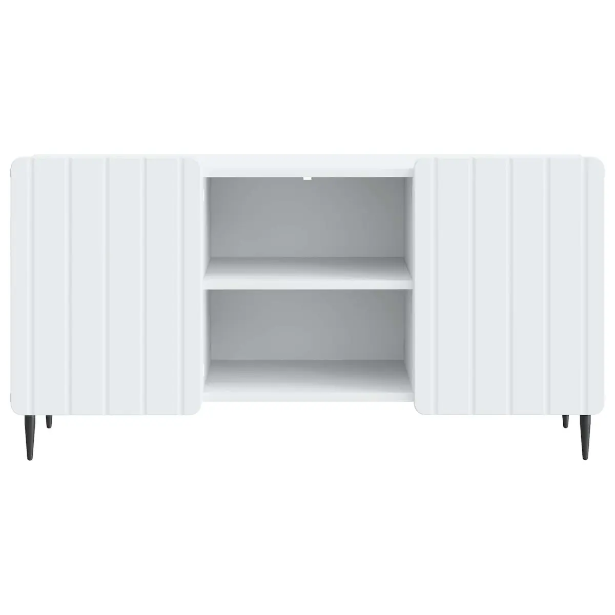 White TV Cabinet with Durable Engineered Wood