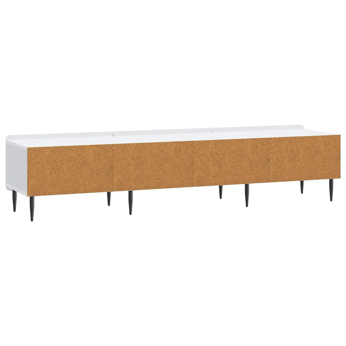 TV Cabinet with Drawer White Modern Living Room Storage Unit Engineered Wood