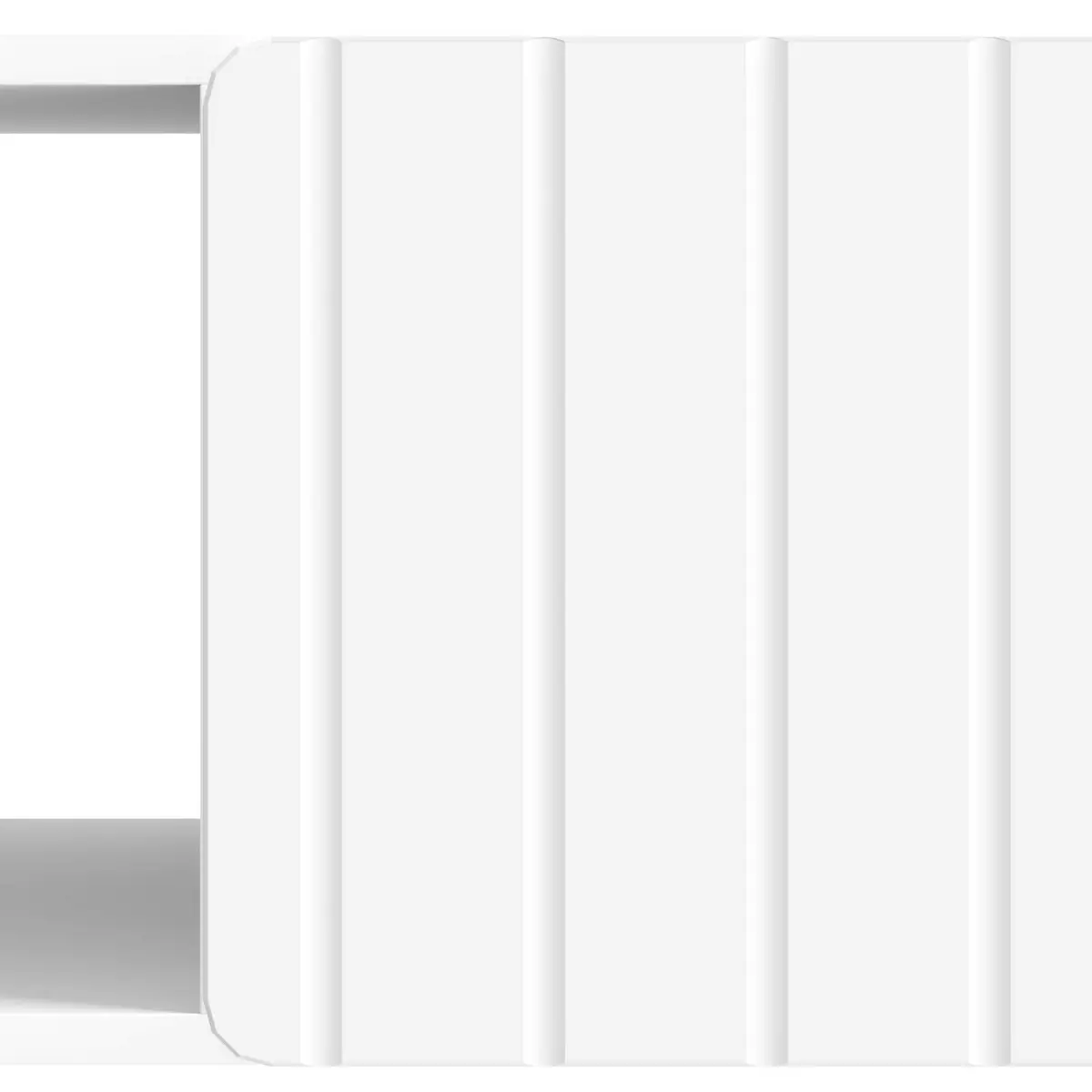 White Rectangular Coffee Table with Storage