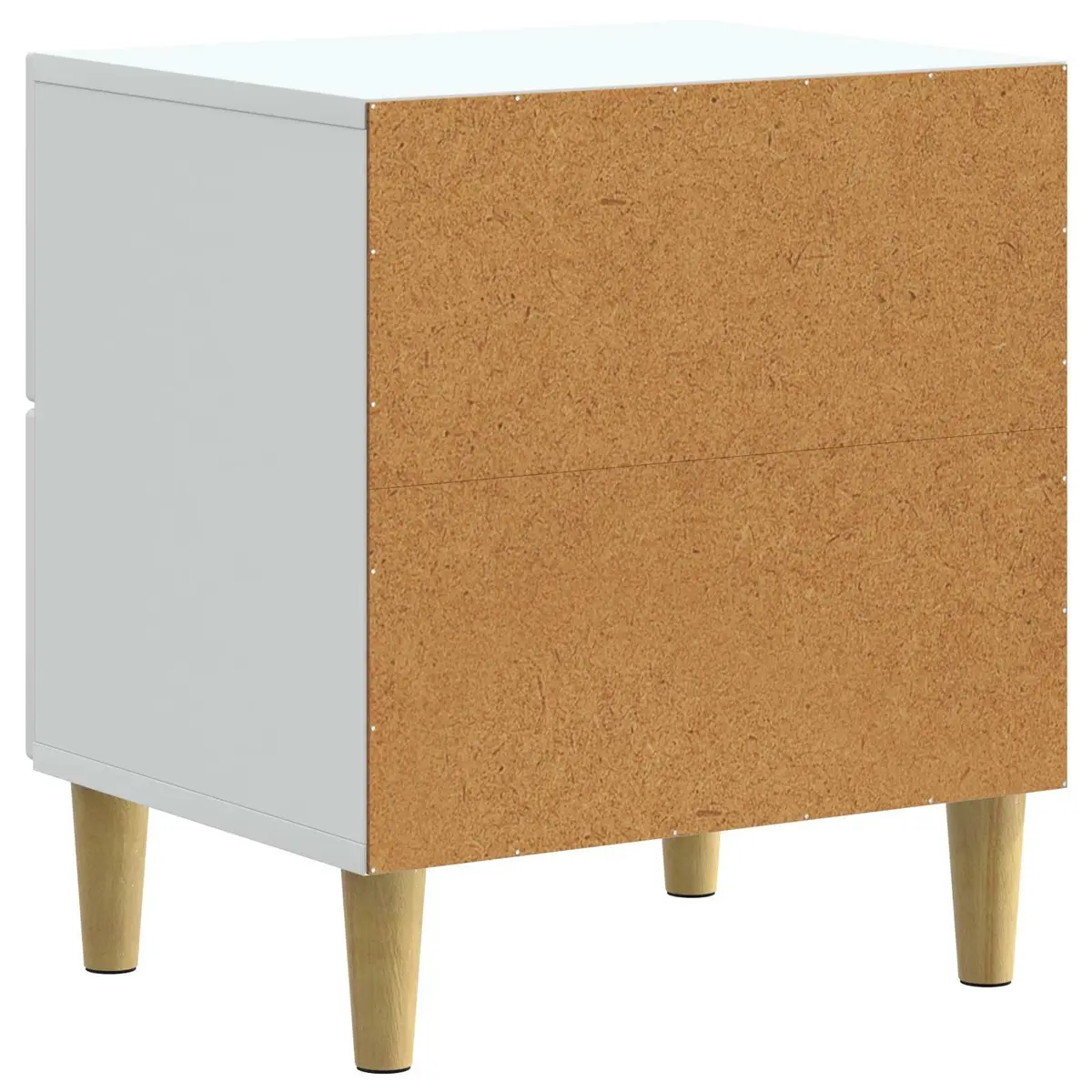 White Bedside Cabinet with Two Drawers