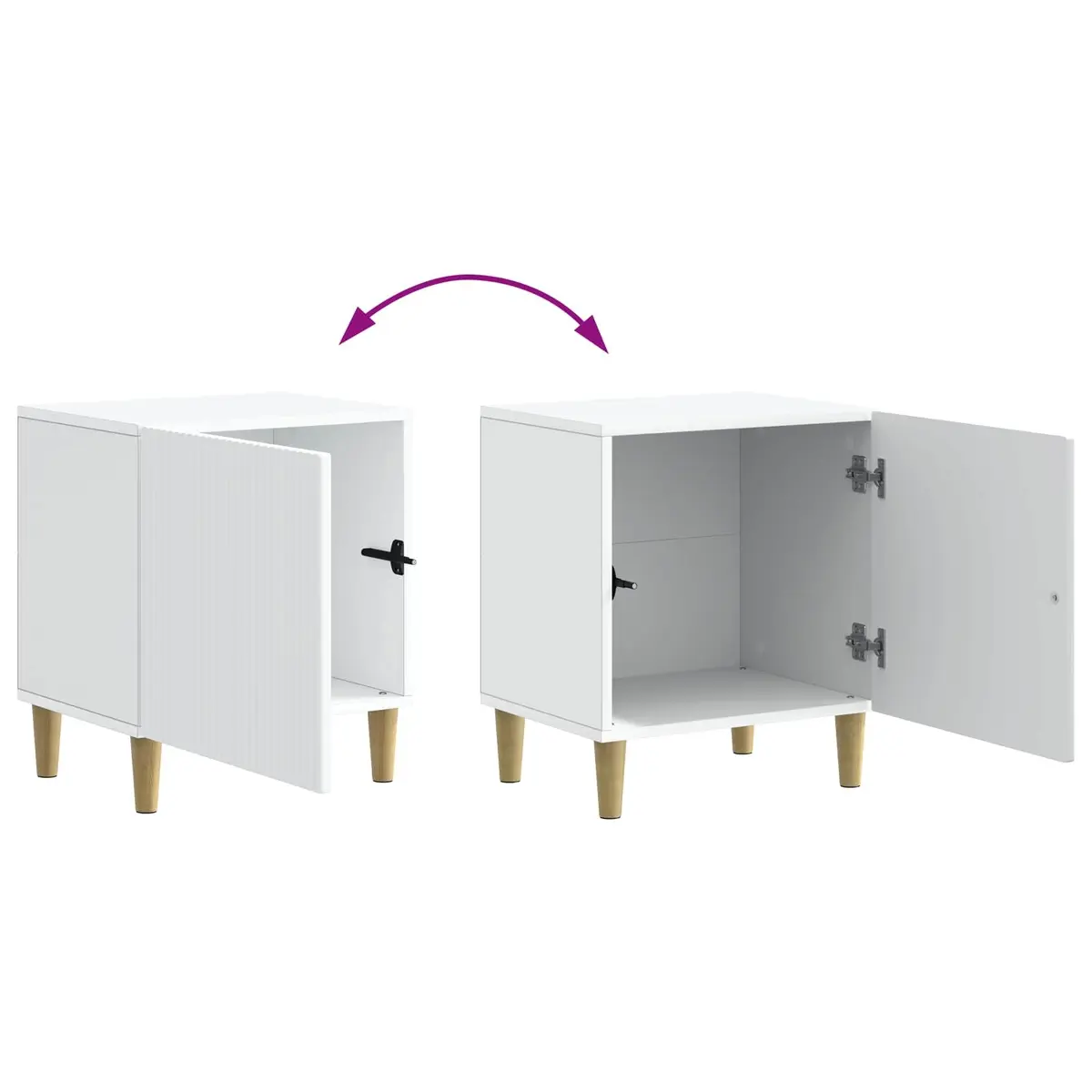 White Bedside Cabinet for Modern Bedrooms