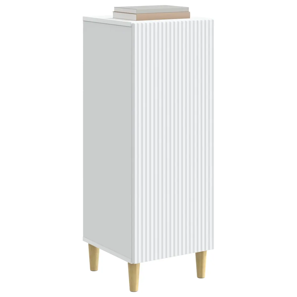 Sideboard Engineered Wood 33cm x 34.5cm x 90cm White Tapered Legs