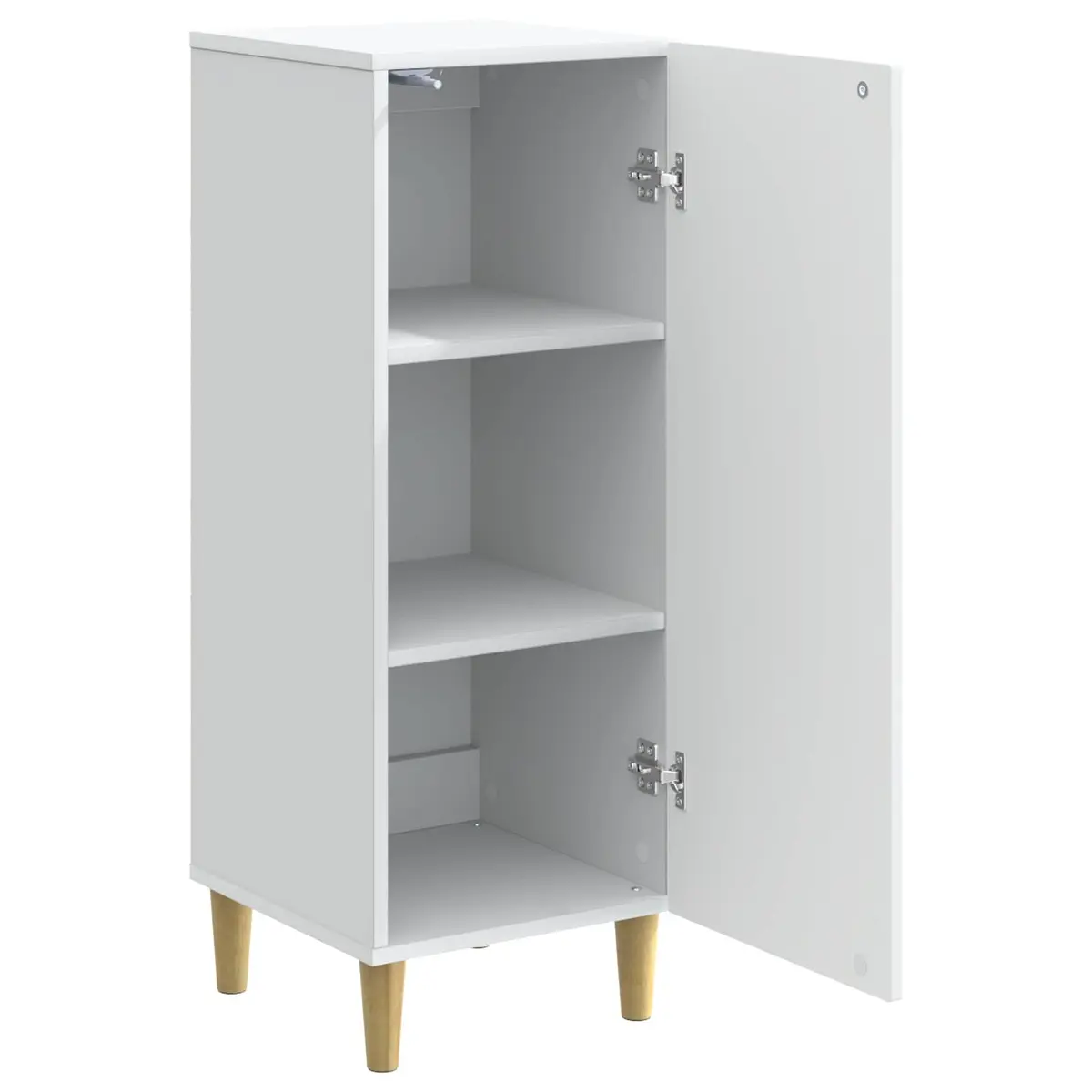 Sideboard Engineered Wood 33cm x 34.5cm x 90cm White Tapered Legs