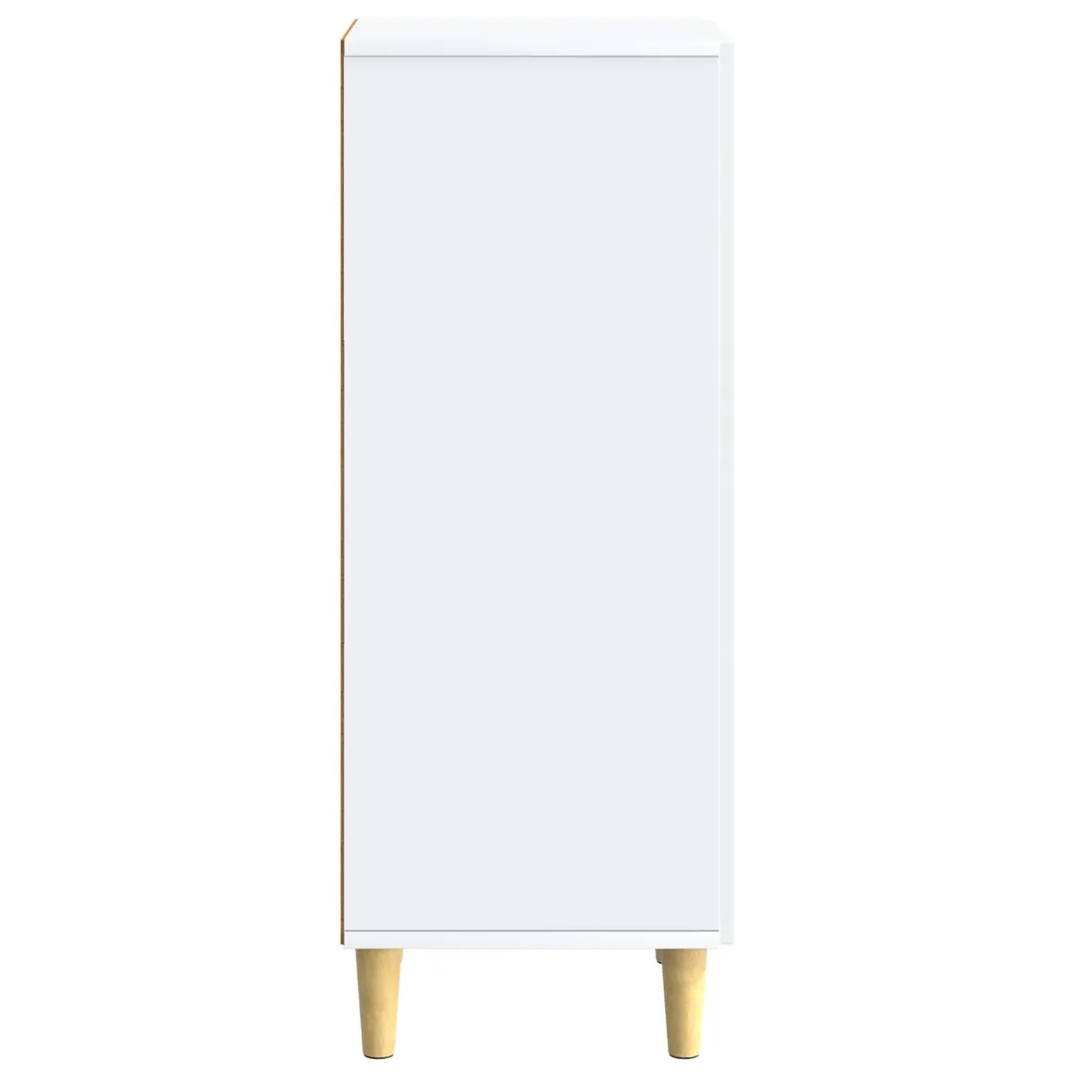 Sideboard Engineered Wood 33cm x 34.5cm x 90cm White Tapered Legs