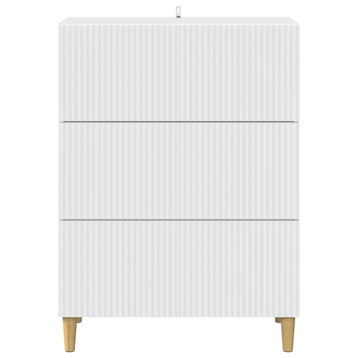 Drawer Cabinet White Storage Unit Modern Design Engineered Wood 66x34.5x90cm