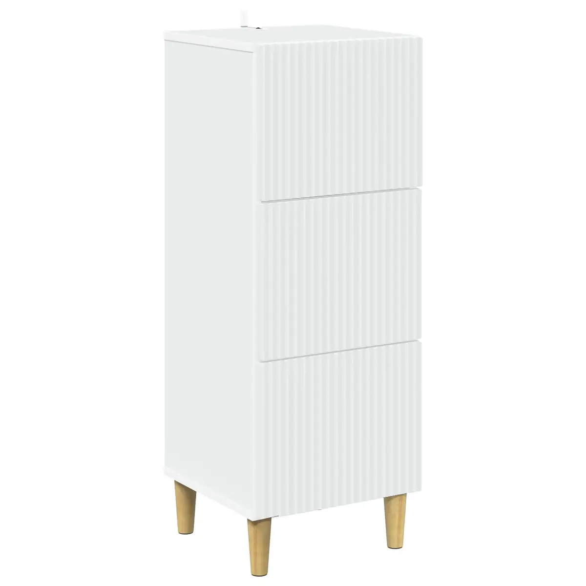White Drawer Cabinet with Durable Build