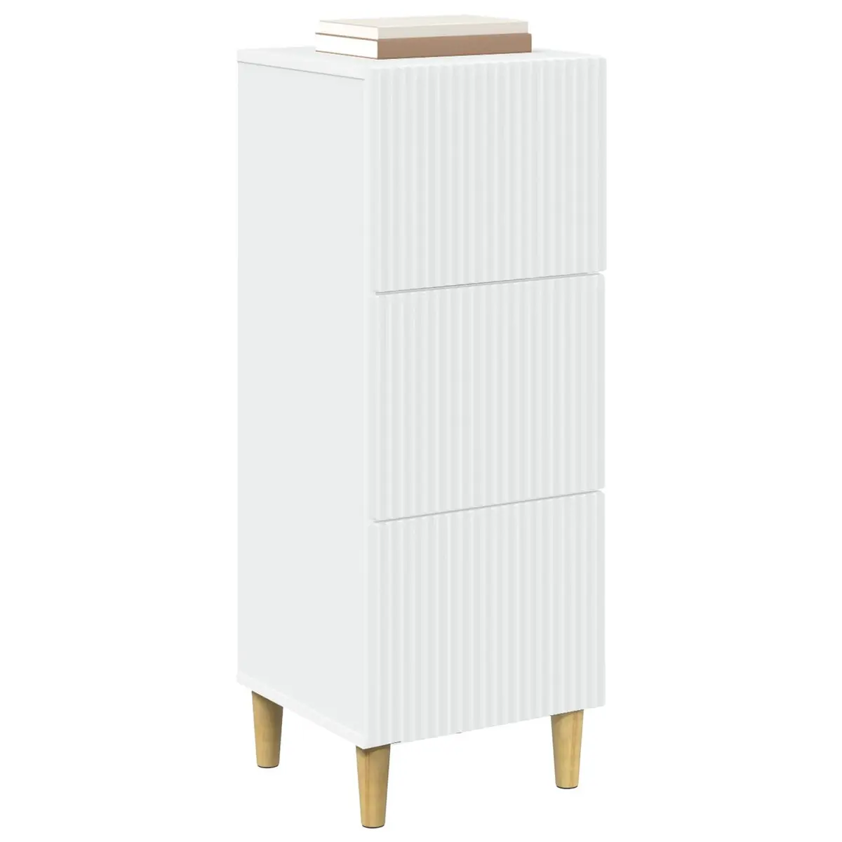 White Drawer Cabinet with Durable Build