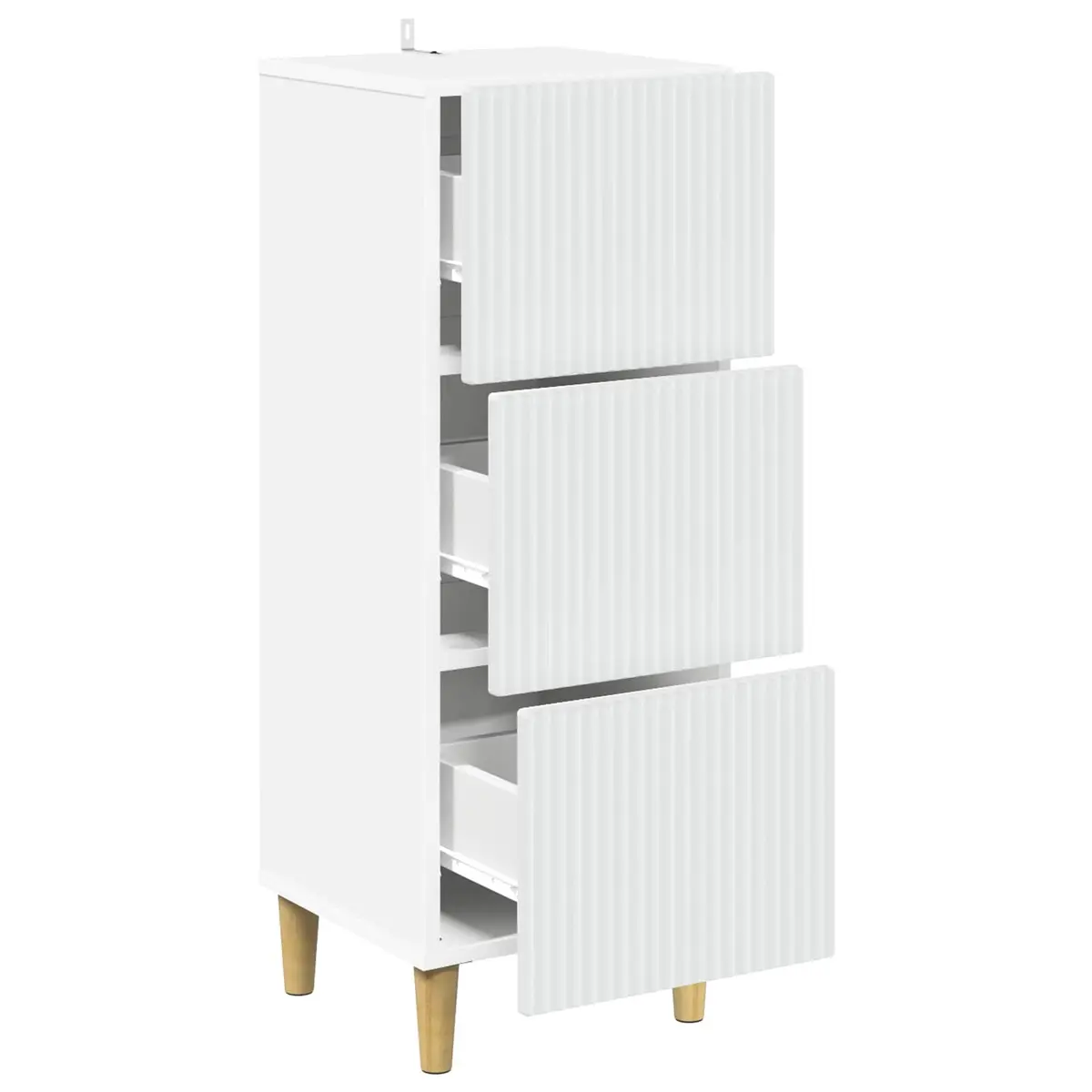 White Drawer Cabinet with Durable Build