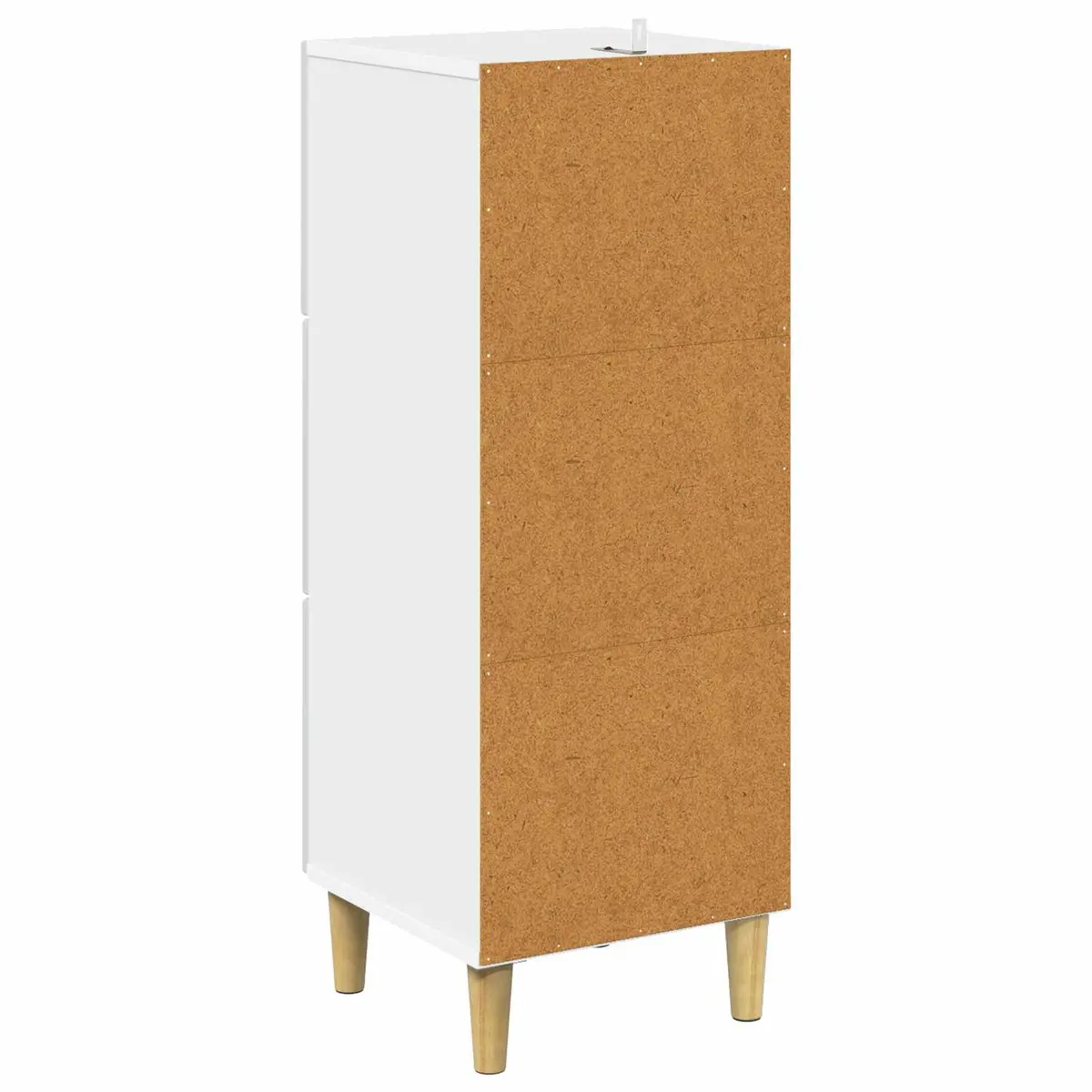 White Drawer Cabinet with Durable Build