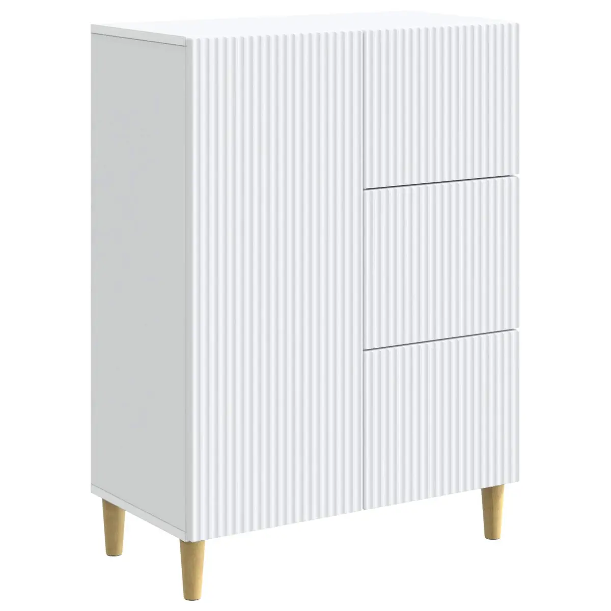 White Vintage-Inspired Sideboard with Storage