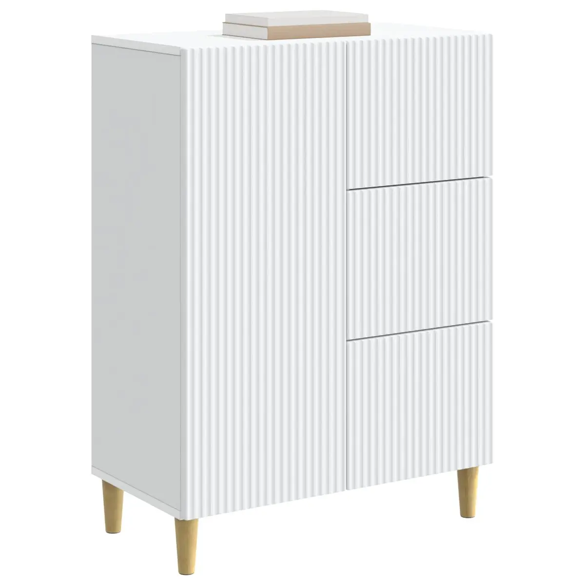 White Vintage-Inspired Sideboard with Storage