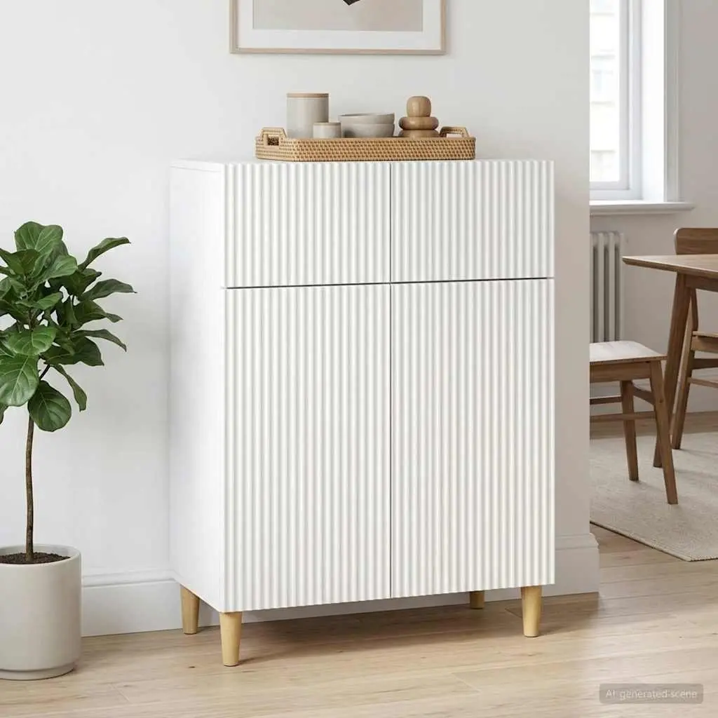Sideboard Engineered Wood 66x34.5x90cm White