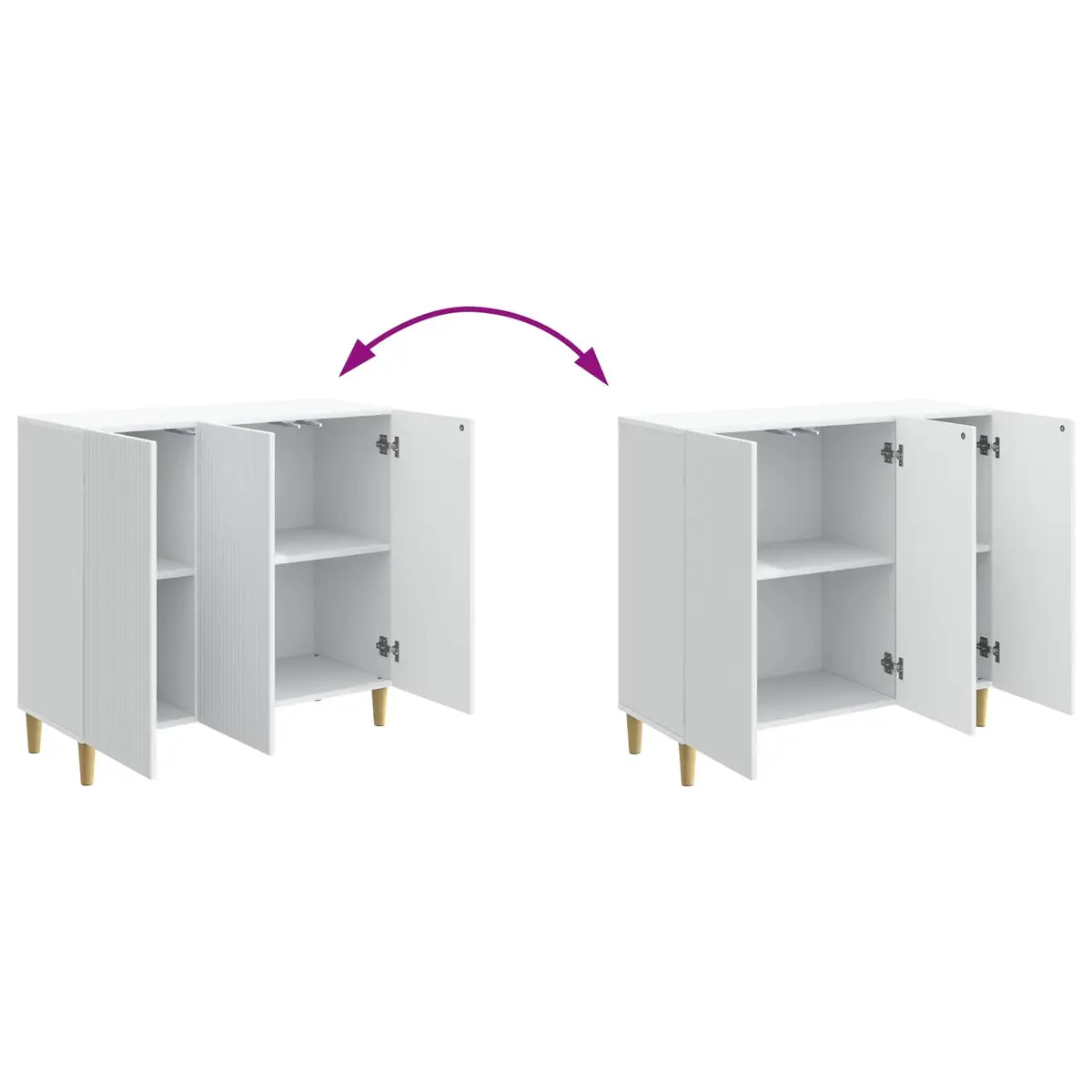 Sideboard Engineered Wood 89 x 34.5 x 80 cm White