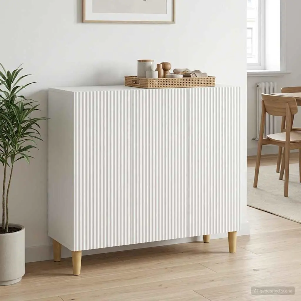 Sideboard Engineered Wood 89 x 34.5 x 80 cm White