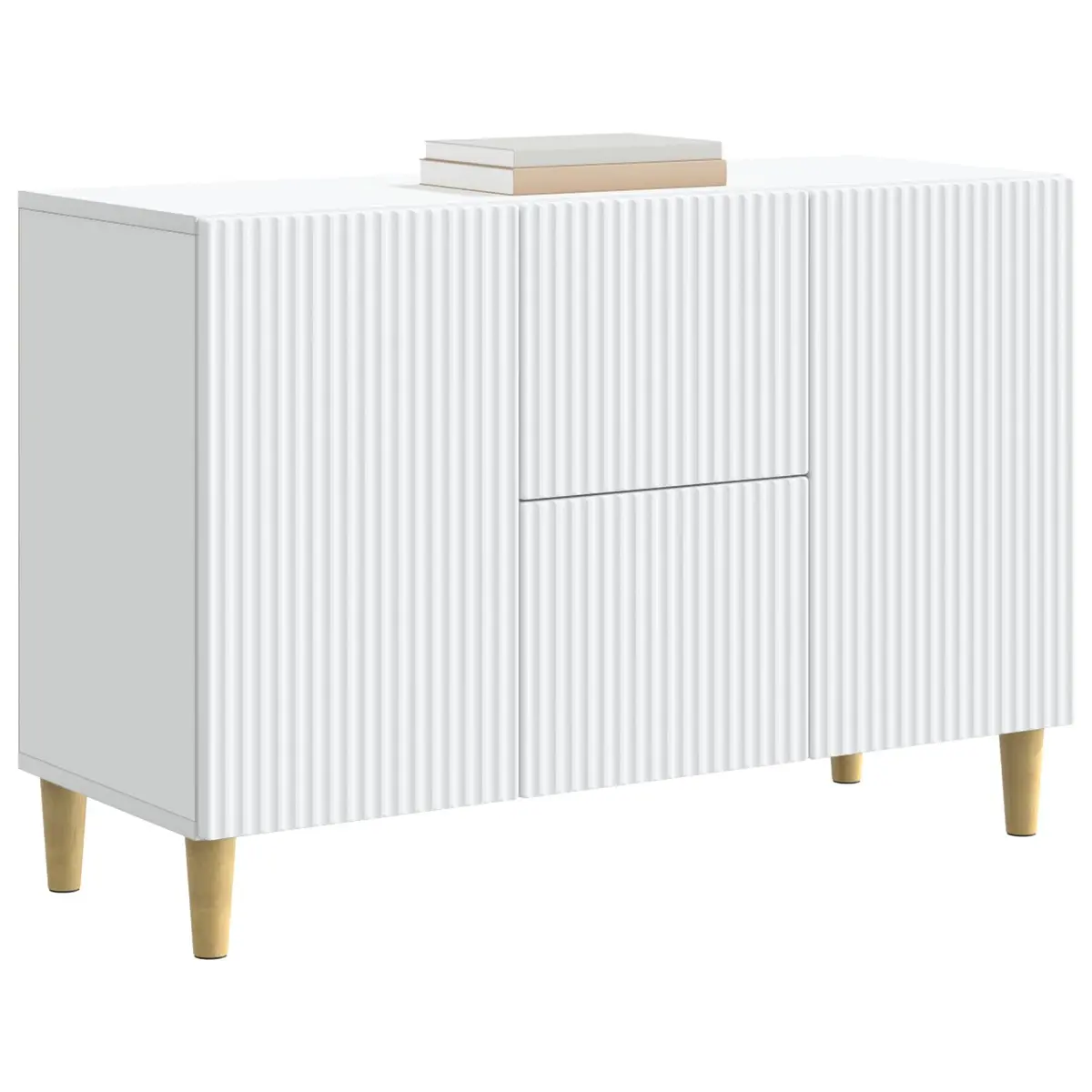 White Sideboard with Vintage Charm 89x34.5x60cm