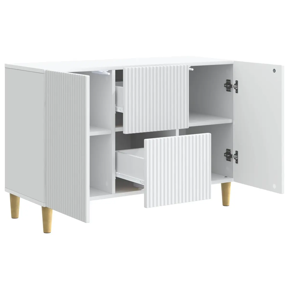 White Sideboard with Vintage Charm 89x34.5x60cm