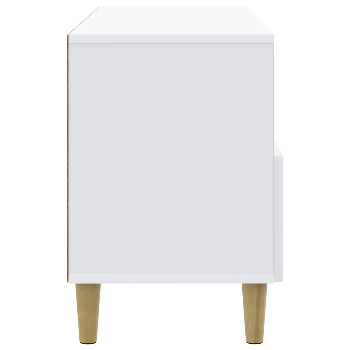 White Engineered Wood TV Cabinet with Drawer